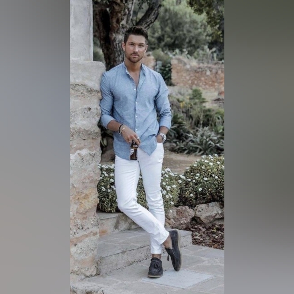 Ron Tomson Waist 30" White leather pants - Picture 10 of 12